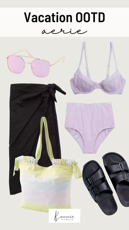 Midsize Swimwear 😍 Aerie swimwear is my go-to for affordable, size inclusive swimsuits. Snag this cute bikini top and bottom set for your next vacation! Swimsuit Cover-up | Sunglasses | Beach Sandals | Slides | Beach Bag | Midsize Fashion

#LTKcurves #LTKSeasonal #LTKswim