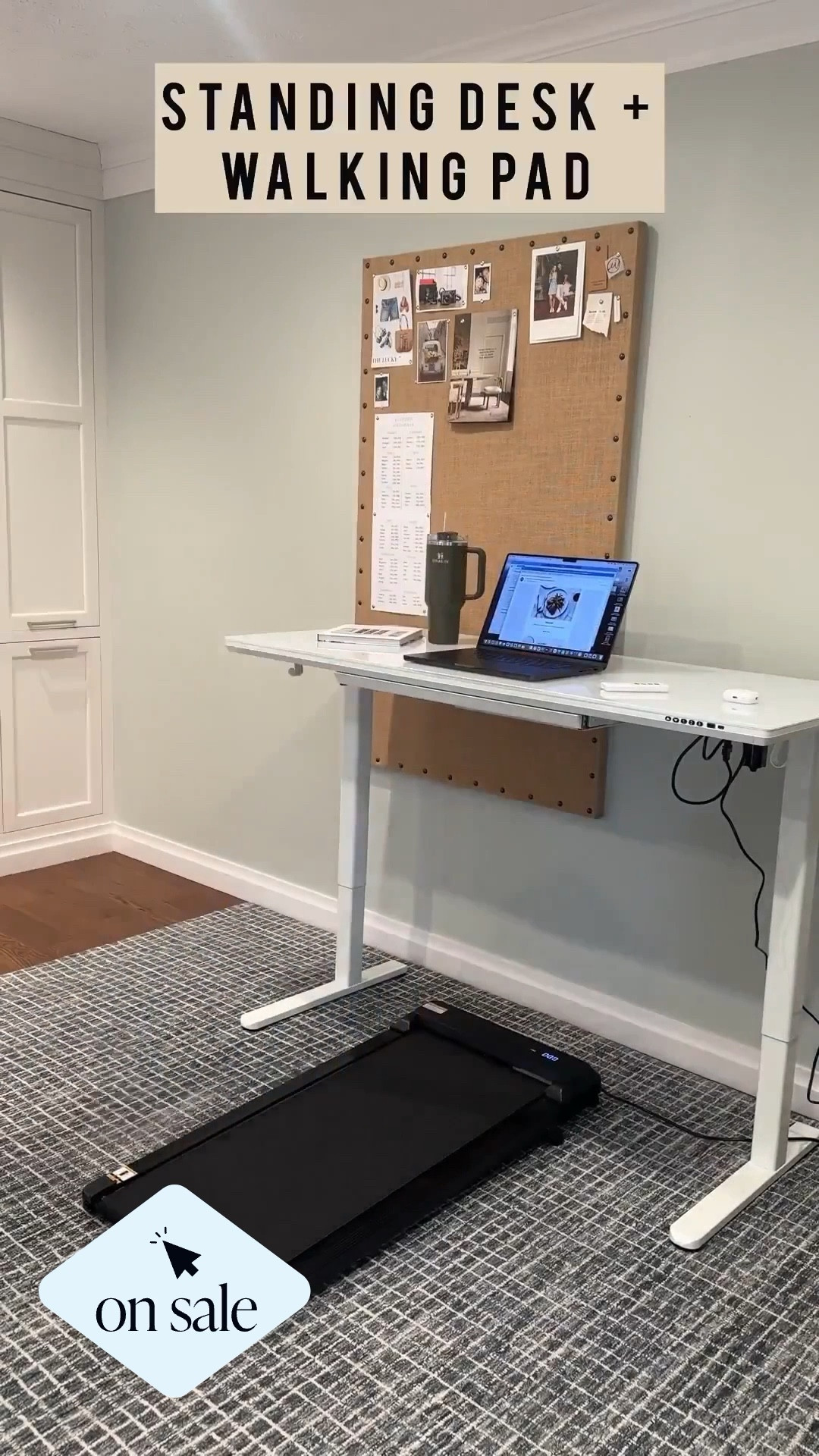 On sale for @amazon Prime Day! Standing Desk with Wireless Charging | Paired with a Walking Pad | My favorite set up for keeping active while WFH! 

#LTKSaleAlert #LTKHome