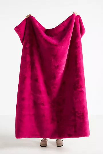 Sophie Faux Fur Throw Blanket | Anthropologie (US)