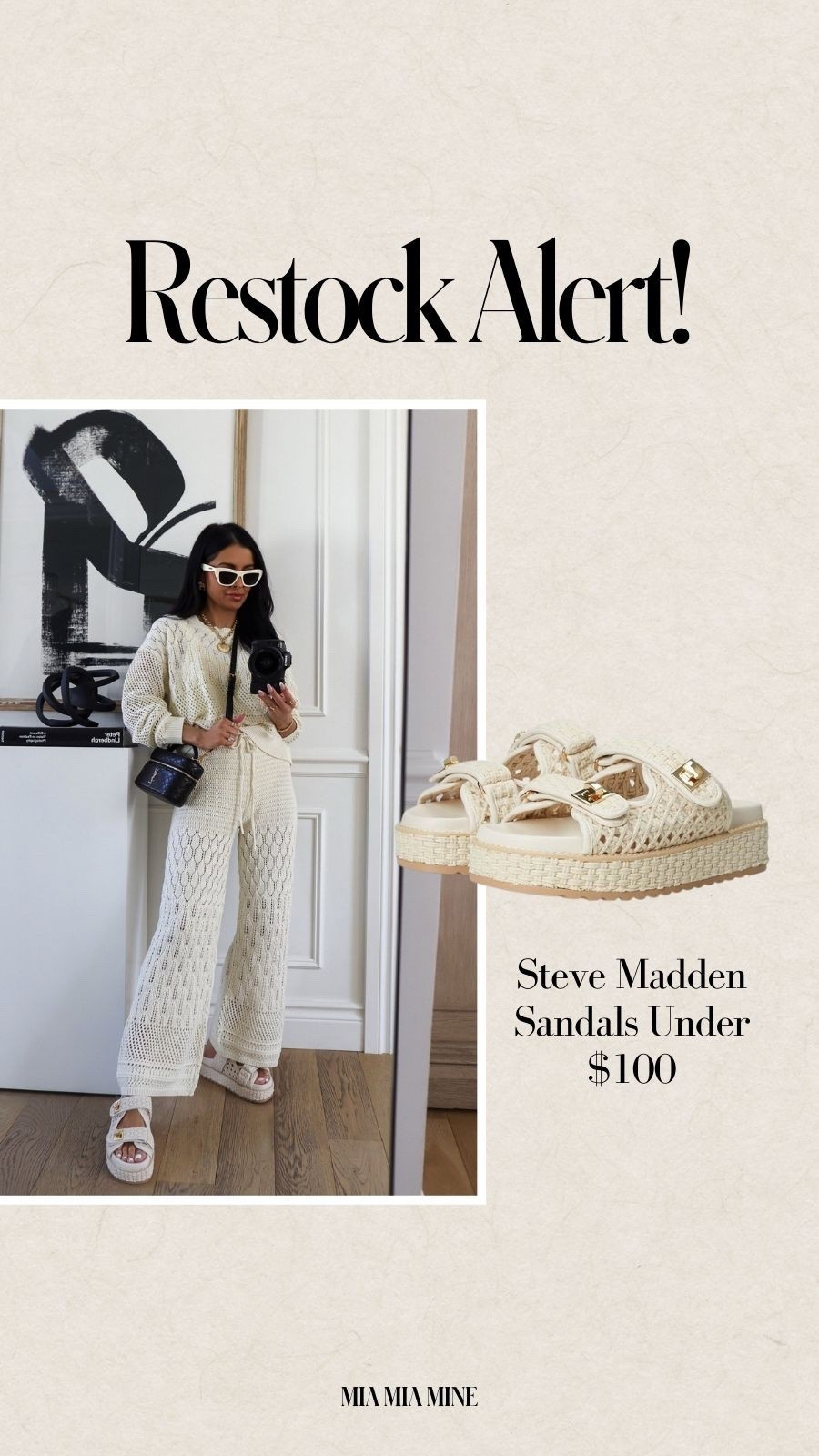 Spring break outfit ideas / resort wear picks
Steve Madden platform slides on sale! Perfect shoes for the beach or pool.

Linking a very similar and way more affordable crochet set from Target. Great as a swimsuit coverup!

#LTKspringtrends #LTKSaleAlert #LTKTravel