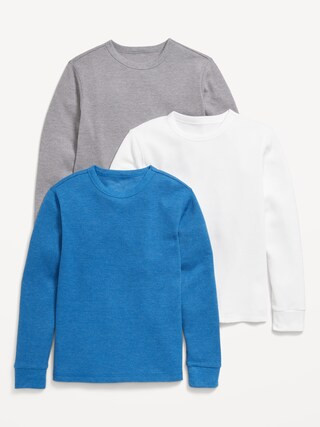 Long-Sleeve Thermal-Knit T-Shirt 3-Pack for Boys | Old Navy (US)