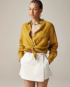 Tall Garçon classic shirt in Baird McNutt Irish linen | J. Crew US