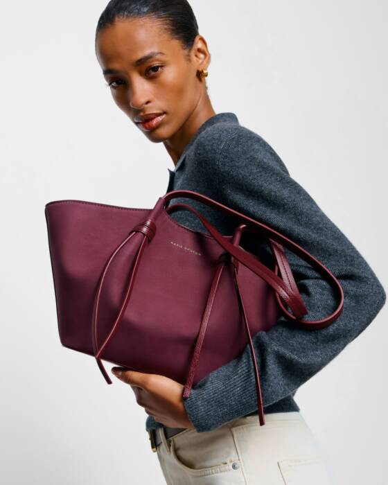 Celina Small Suedette Tote Bag in Cherry | Katie Loxton Ltd. (UK)