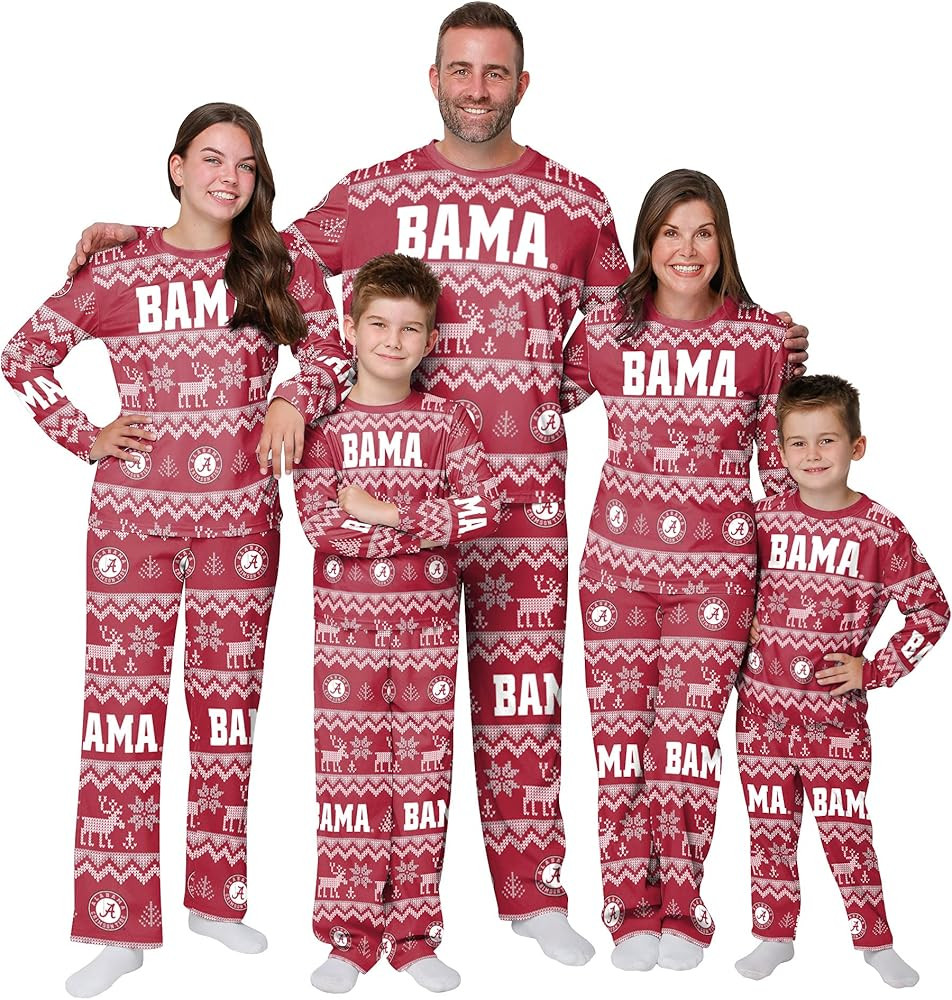 FOCO NCAA College Team Ugly Pattern Matching Set Family Holiday Pajamas | Amazon (US)