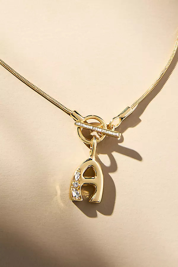 Toggle Bubble Letter Monogram Necklace | Anthropologie (US)