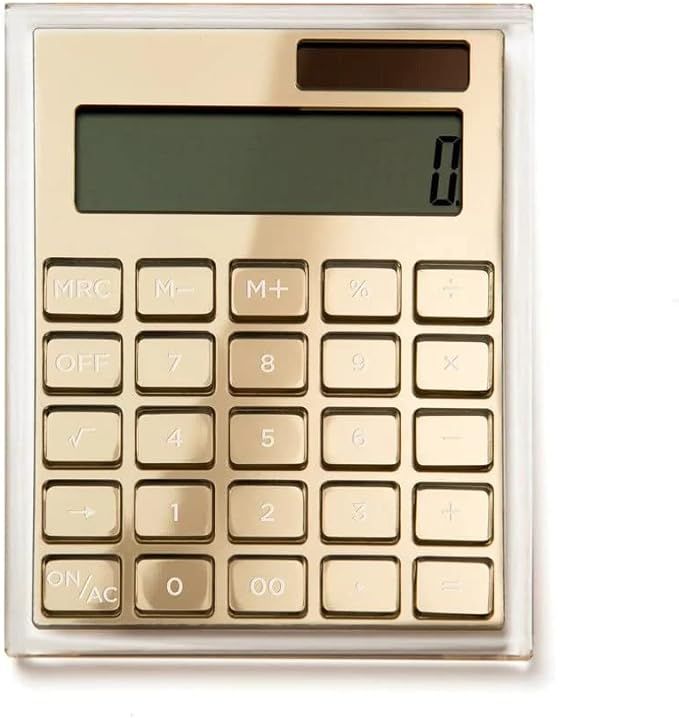 russell+hazel Acrylic Calculator, Clear with Gold-Toned Hardware.25” x 5.875” x 4.375” (511... | Amazon (US)