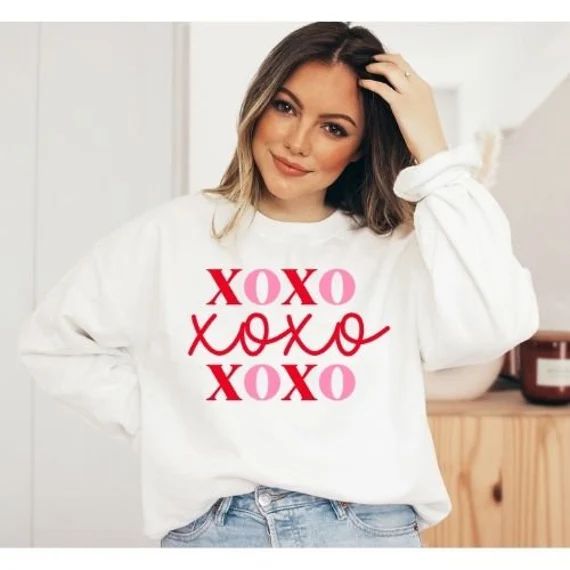 Super Cute XOXO Crewneck Sweatshirt for Valentines Day  | Etsy | Etsy (US)
