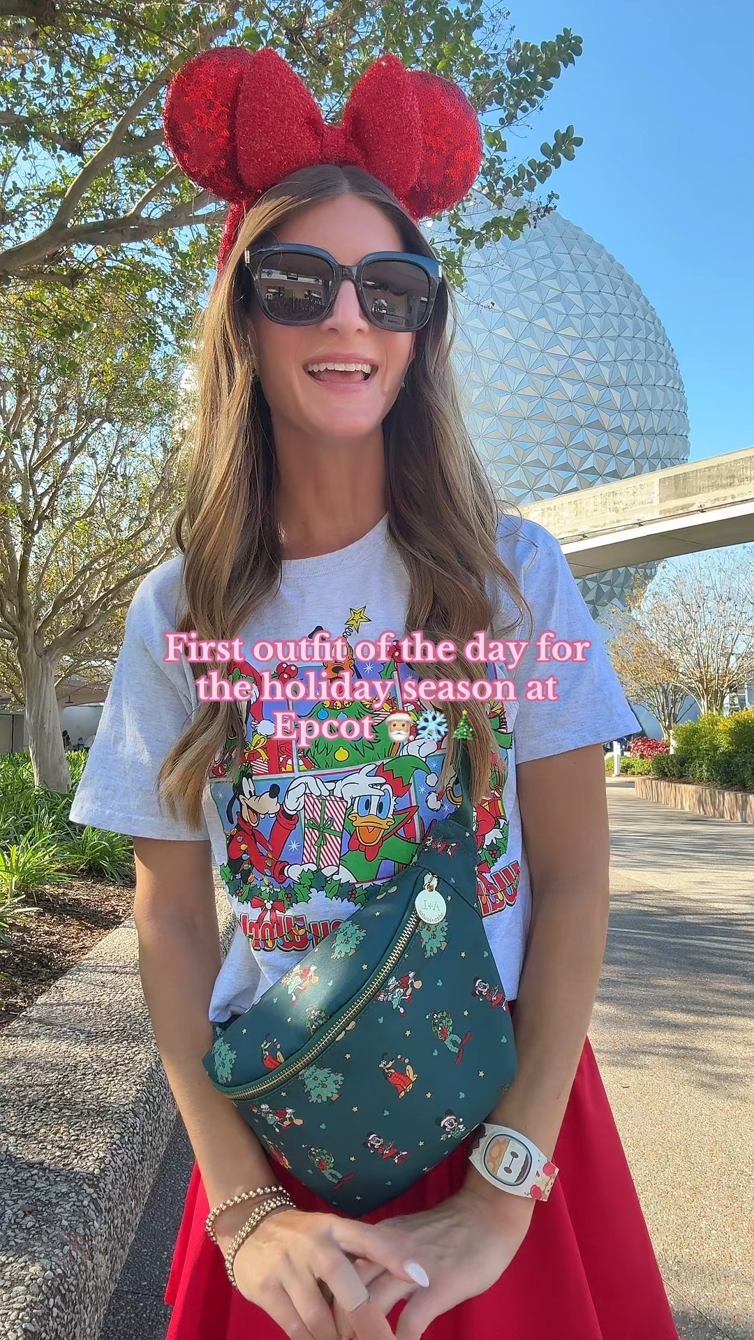 First festive Disney outfit of the season!!! Casual and comfy is always the vibe❤️✨🎄

Disney, Disney world, Disney outfit, Disney ootd, outfit of the day, Amazon find, comfy shorts, sneakers, baublebar, Christmas outfit, holiday outfit, Disney inspo, Disney bound 

#LTKSeasonal #LTKFindsUnder100 #LTKHoliday