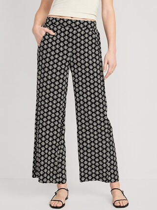 High-Waisted Playa Soft-Spun Wide-Leg Pants for Women | Old Navy (US)
