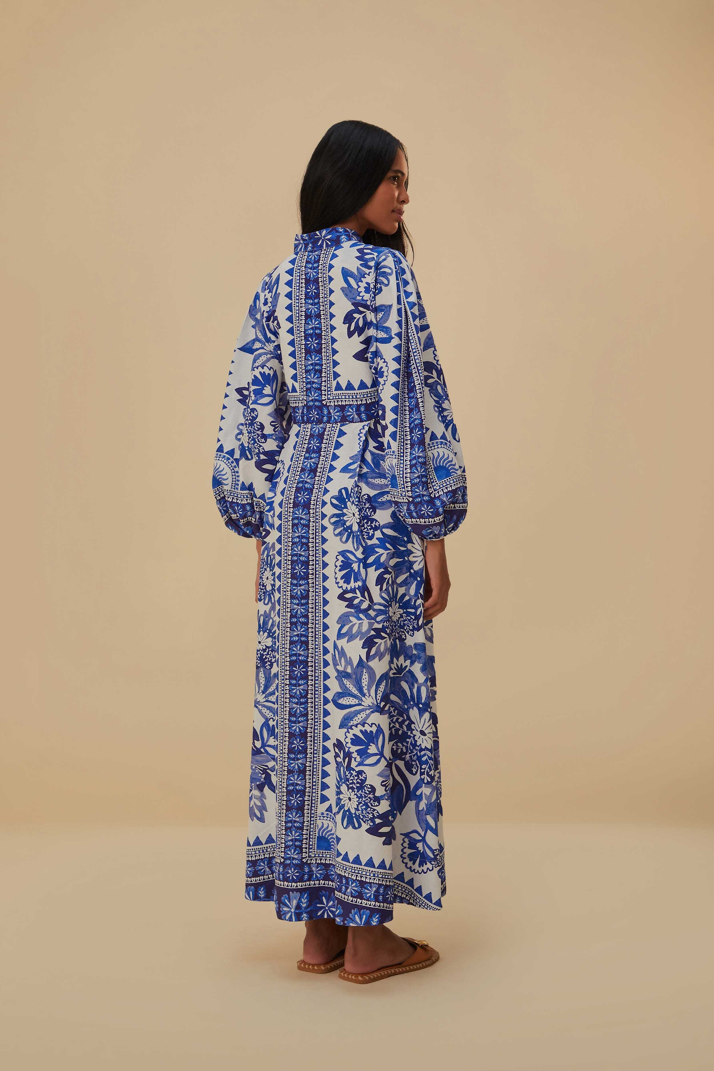 Off-White Flora Tapestry Lenzing™ Ecovero™ Euroflax™ Maxi Dress | FarmRio (US)