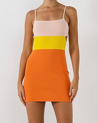 Endless Rose Colorblock Cut-Out Mini Dress | Express
