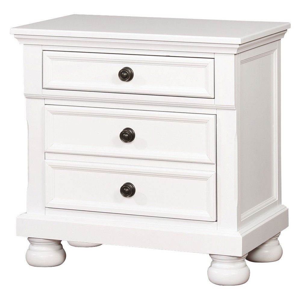 Mariotti Contemporary Felt Lined Top Drawer Nightstand White - ioHOMES | Target