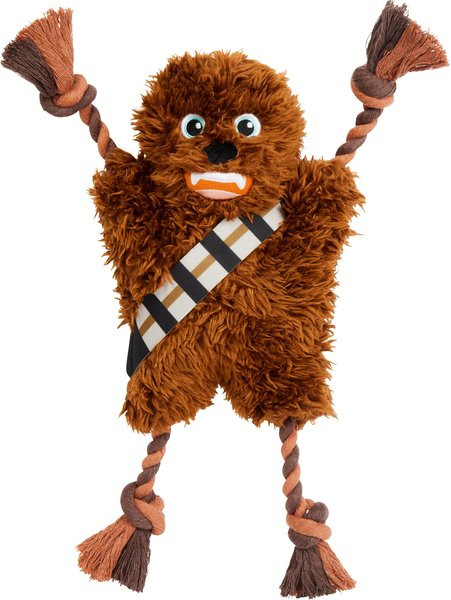 STAR WARS CHEWBACCA Plush with Rope Squeaky Dog Toy | Chewy.com