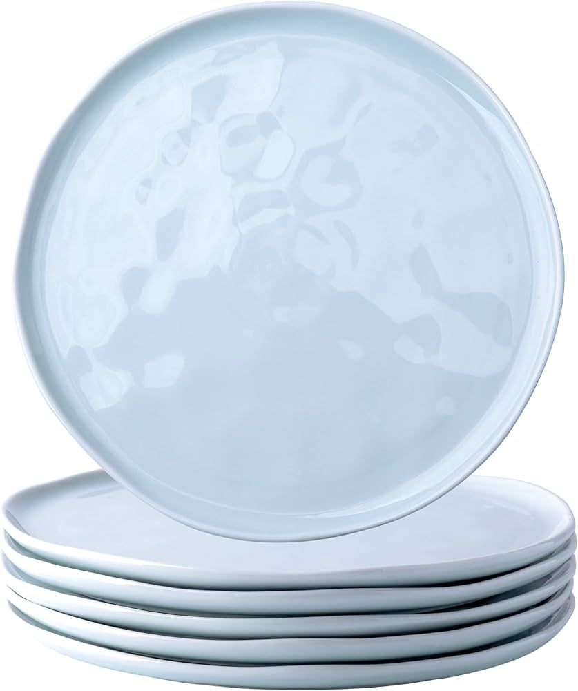 LERATIO Dinner Plates,10.5 inch Ceramic Plates Set of 6,Handmade Porcelain Plates for kitchen wit... | Amazon (US)