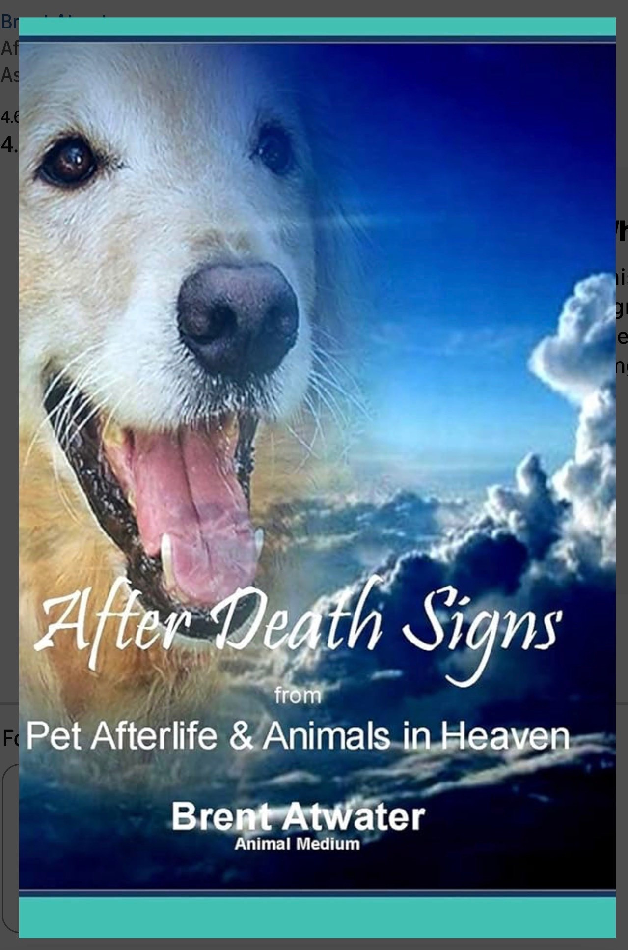 Connect with your deceased Pet. After Death Signs on Amazon by Brent Atwater #fyp #pets #dog #cat #horse #afterlife #signs #rainbowbridge #petloss #grief #animals #animalcommunication #petpsychic  

#LTKselfcare #LTKGiftGuide #LTKstorytime