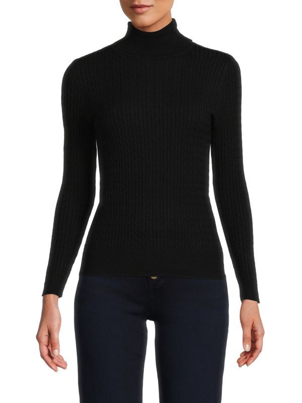 Cable Knit Turtleneck Sweater | Saks Fifth Avenue OFF 5TH