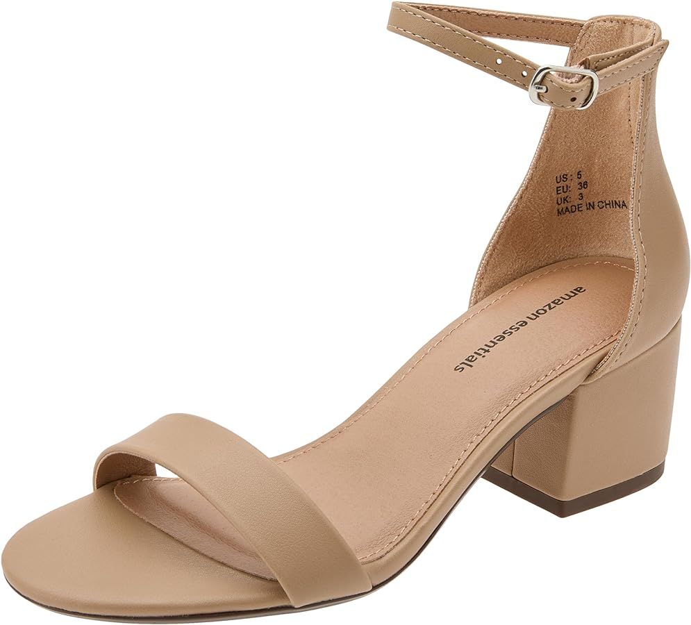 Amazon Essentials Women's Two Strap Heeled Sandal | Amazon (US)