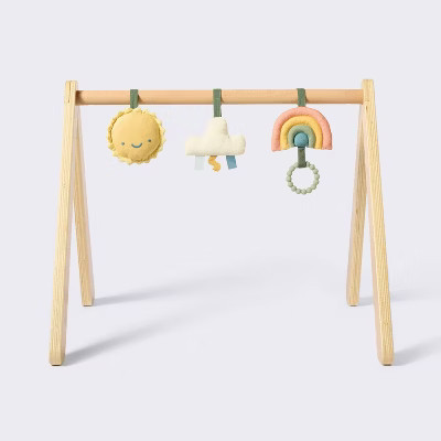 Wood Play Gym + Hanging Toys Set - Cloud Island™ | Target
