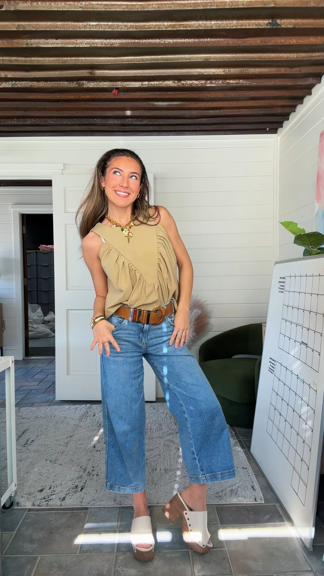 Saturday ootd! 
I’m 5’2 wearing an XS in the top and a 000 in the jeans! Necklaces are linked down below with codes! Belt is thrifted and shoes are from the Ross! 

Unjaded Charms: code GRACE10
Jup Jewels: The Tina Charm 

#LTKFindsUnder50 #LTKFindsUnder100 #LTKSummerEdit