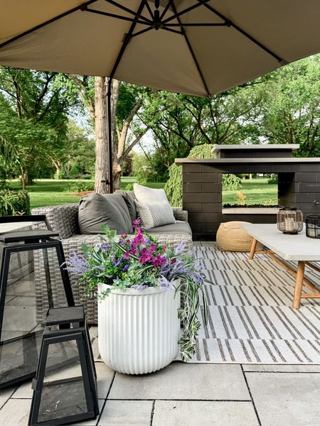 This stunning outdoor area rug is on sale right now! The perfect piece for grounding your outdoor living space, and I love the neutral colors and modern pattern. These faux florals were a top Amazon seller in June too! 

#LTKSaleAlert #LTKSummerSales #LTKHome