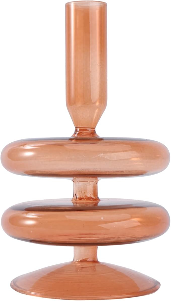 KESYOO Glass Taper Candle Holder Candlestick Holders Pillar Candle Stand Home Decor for Wedding V... | Amazon (US)