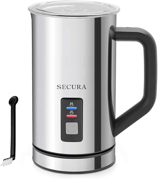 Secura Milk Frother, Electric Milk Steamer Stainless Steel, 8.4oz/250ml Automatic Hot and Cold Fo... | Amazon (US)