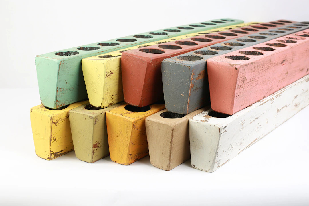 Large 12 Hole Sugar Mold Candleholder-old Mexican-rustic-wood-sugarmolds-primitive-wooden-38-40 I... | Etsy (US)