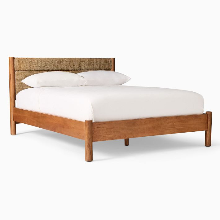 Mylos Woven & Wood Bed | West Elm (US)