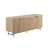 Walker Edison Modern Scandinavian Fluted Door Kitchen Storage Sideboard Buffet Cabinet Console, 6... | Amazon (US)