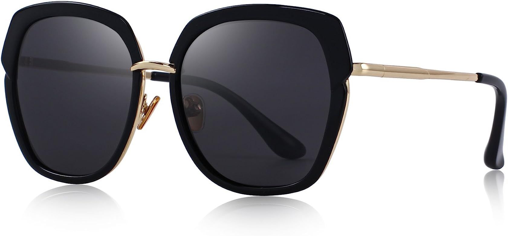 Vintage Oversized Women's Polarized shield Frame Sunglasses O6371 | Amazon (US)