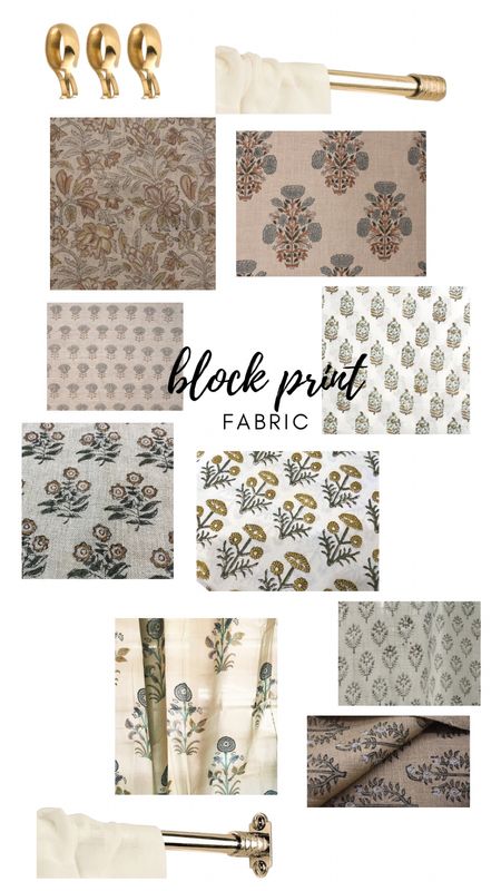 Fav block print fabric + care curtain hardware 

#LTKhome #LTKstyletip