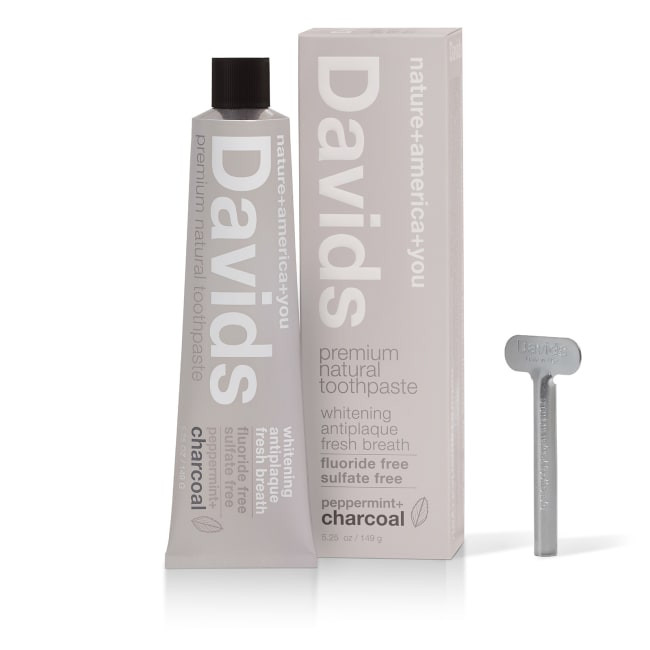 Davids Natural Toothpaste - Peppermint + Charcoal | Grove