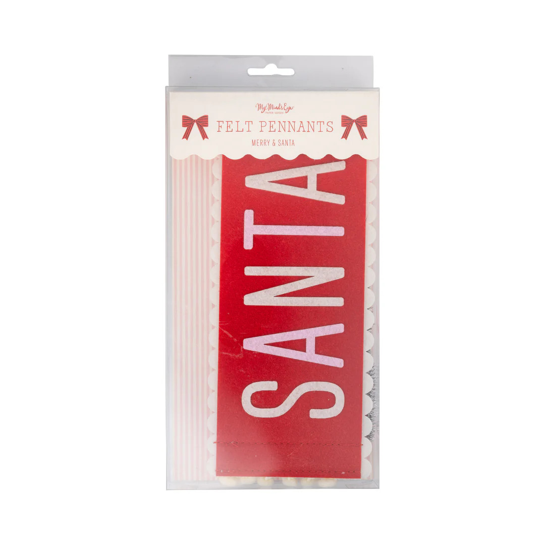 Santa and Merry Felt Pennant Set | My Mind's Eye