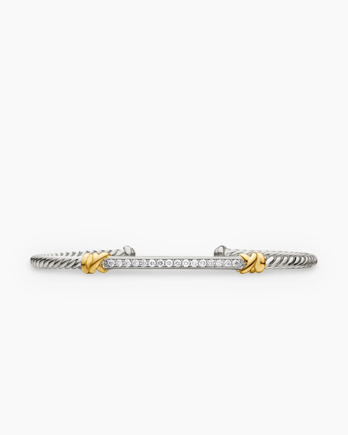 David Yurman | Petite Helena Classic Cable Station Bracelet in Sterling Silver with 18K Yellow Go... | David Yurman