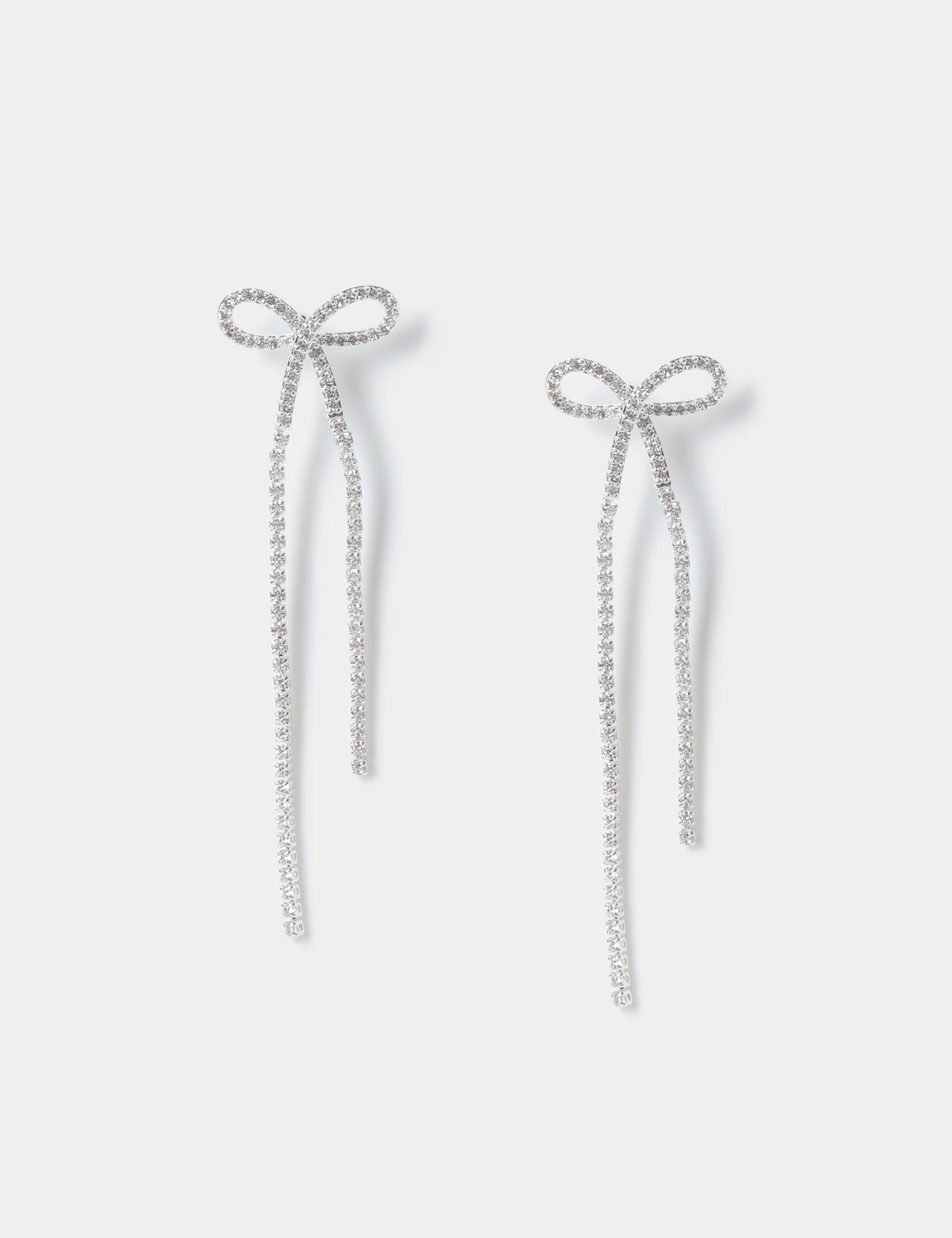 Silver Cupchain Chain Bow Drop Earring | Marks & Spencer (UK)