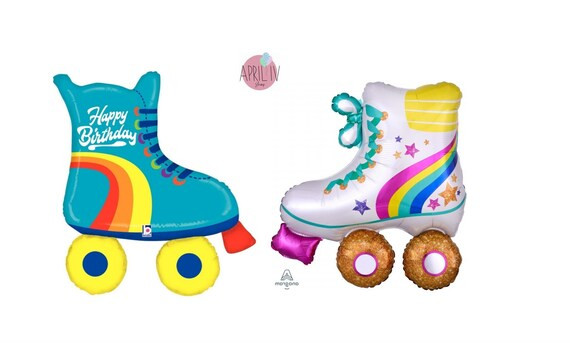 39'' Birthday ROLLER SKATES BALLOON| 30'' Roller Skates Foil Balloon|  Roller Skates Birthday Bal... | Etsy (US)