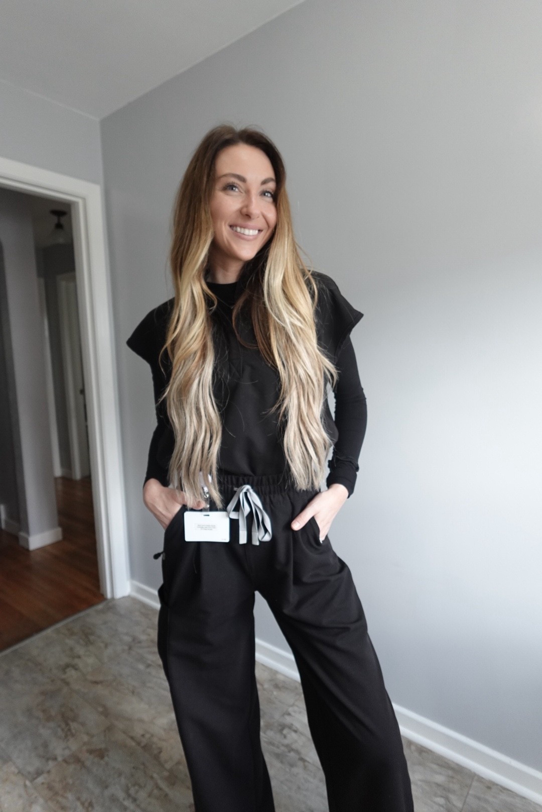 Modern Scrub Outfit 🩺 FIGS Rafaela Top + Shelby Wide Leg Pants. I’m 5’7” 120lb wearing a small top and xs tall bottoms 🖤

#LTKU #LTKWorkwear #LTKStyleTip