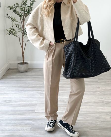 Bomber Jacket, Spring Style, High Street, Converse Chucks, Beige Trousers, Woven Tote Bag, Casual Weekend Looks 

#LTKeurope #LTKstyletip #LTKSeasonal