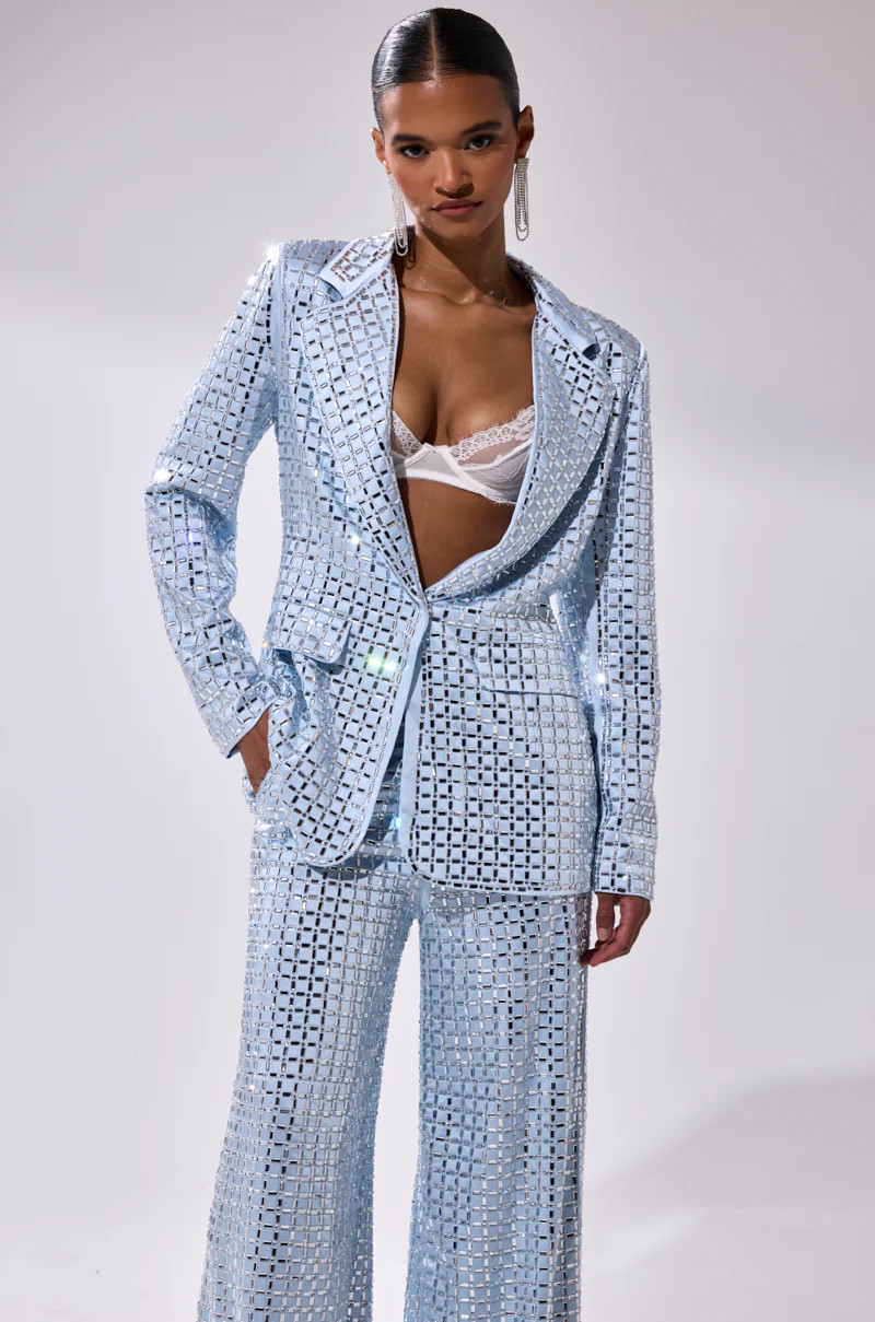 LILA EMBELLISHED SATIN BLAZER | AKIRA