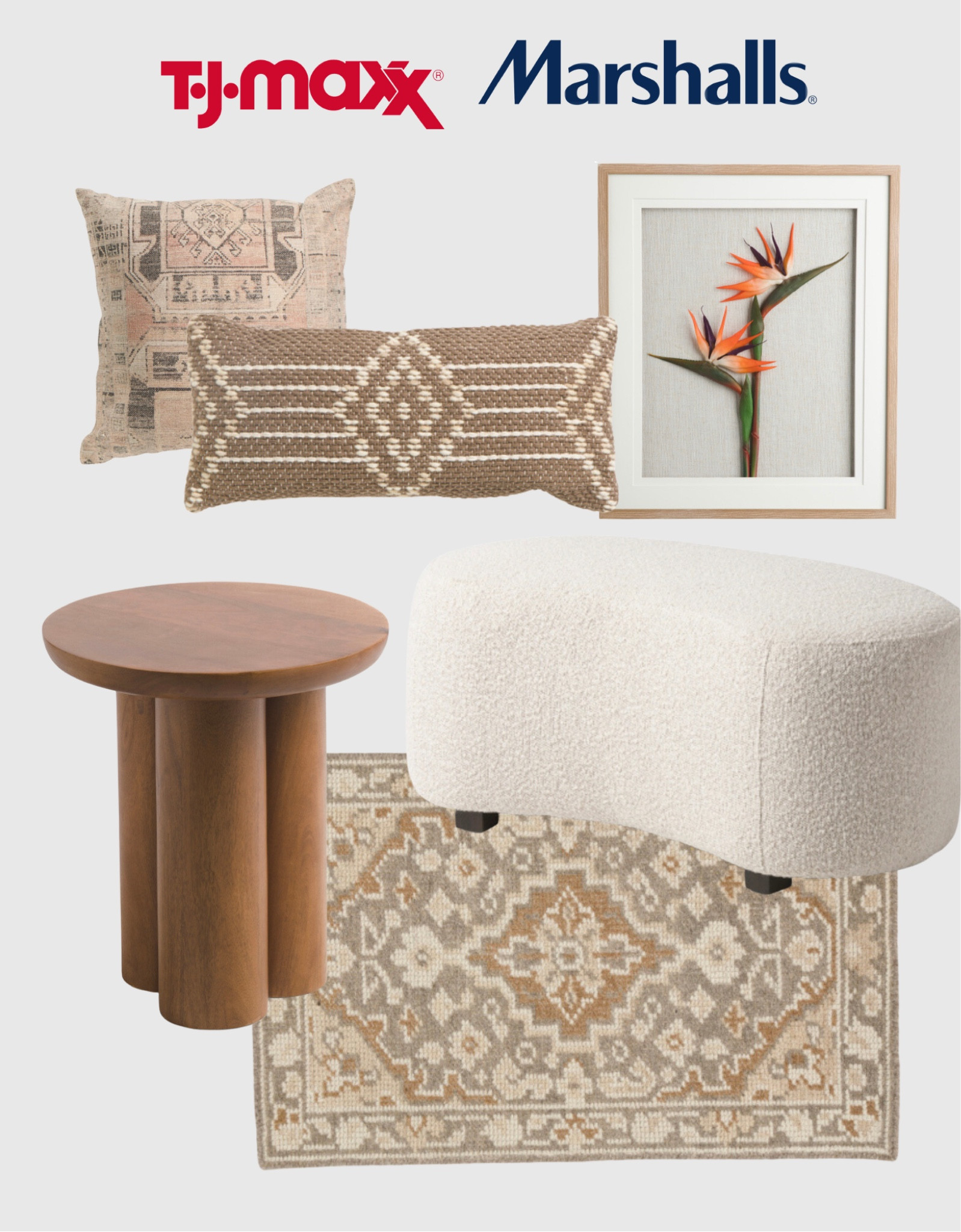 Throw pillow, framed art, wool, area rug, side table, boucle ottoman 

#LTKFind #LTKhome #LTKstyletip