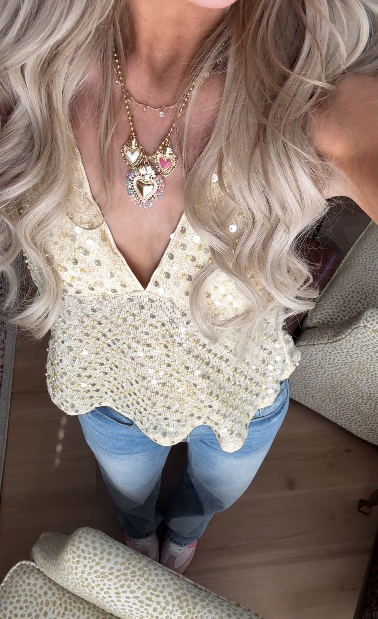 OBSESSED with this embellished top

#LTKootd #LTKSaleAlert #LTKPetite
