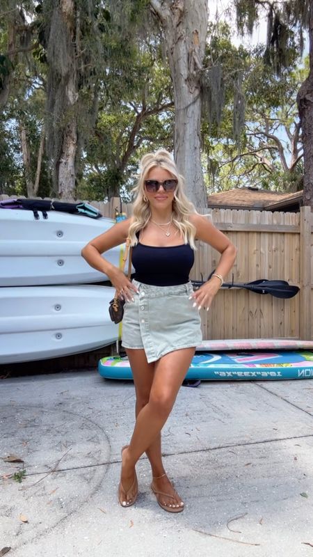 Casual summer outfit idea love this skort so much it’s comfortable and flattering I did a size medium and am a 28w! Medium in bodysuit (runs small) 

Amazon outfits summer outfits mom style petite fashion 

#LTKFindsUnder50 #LTKMidsize #LTKStyleTip