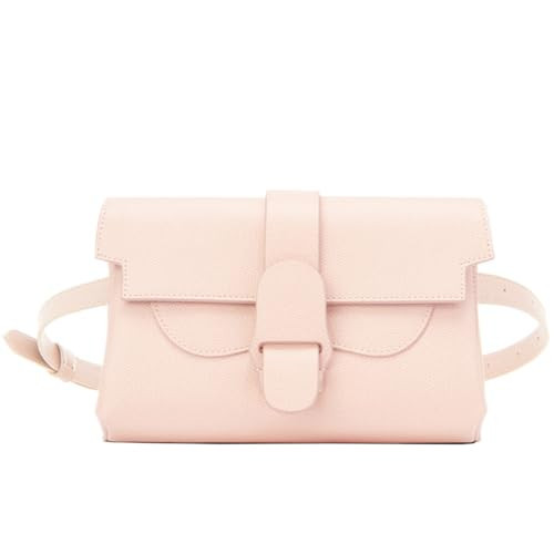 Senreve Aria Belt Bag, 100% Genuine Italian Leather Women's Handbag, Crossbody, Shoulder Bag, Sling Bag, Clutch, Blush Pink | Amazon (US)
