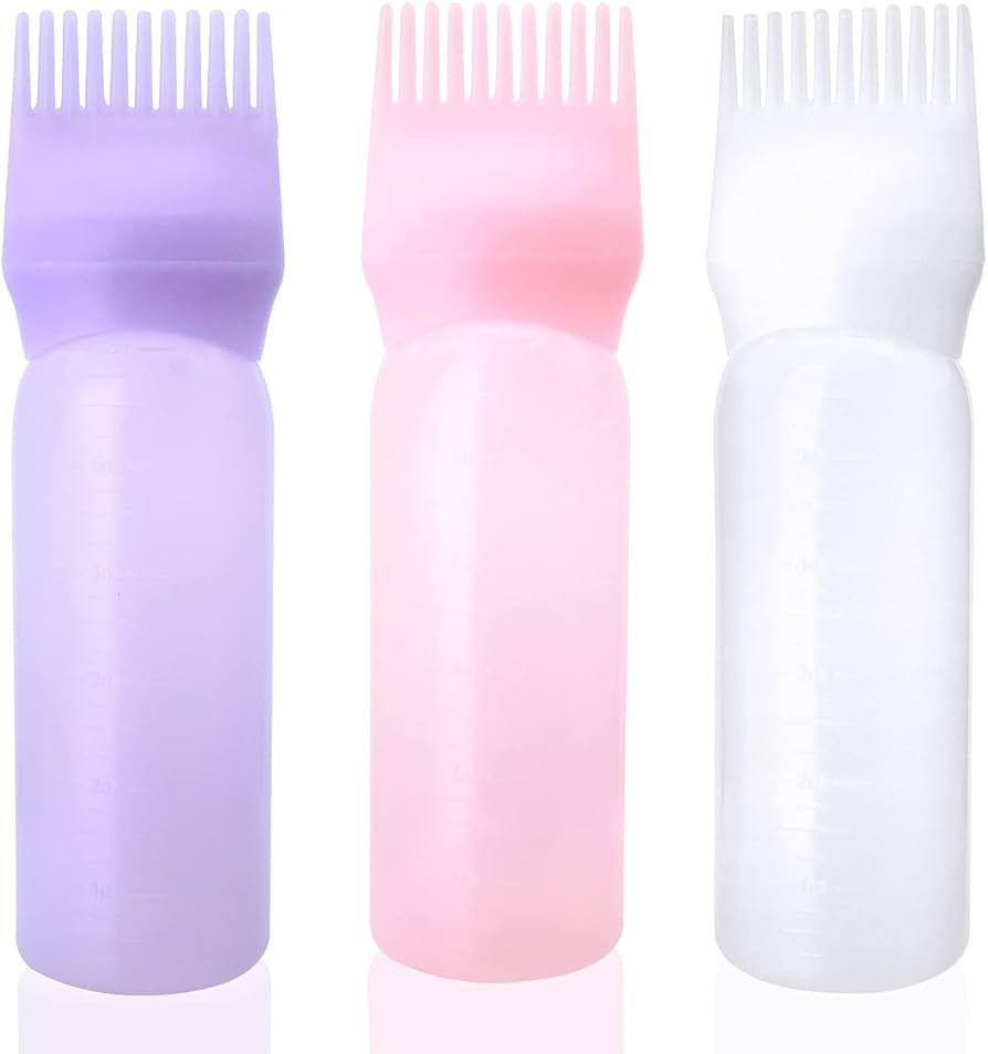 Cosywell Root Comb Applicator Bottle 6 Ounce Hair Dye Applicator Brush 3 Pack for Hair Root Comb ... | Amazon (US)