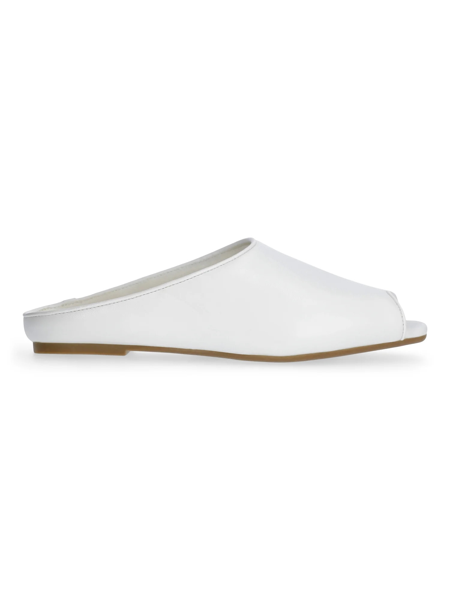 Scoop Women's Faux Leather Peep Toe Mules | Walmart (US)