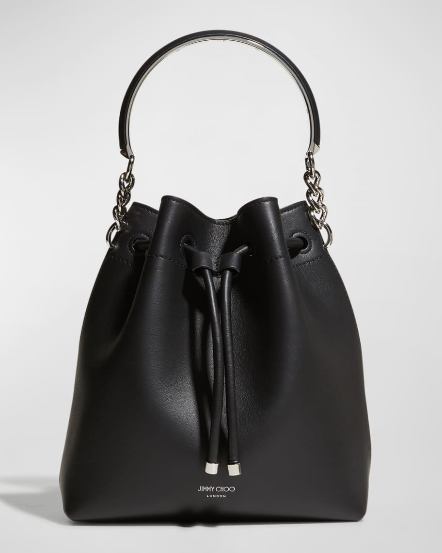 Jimmy Choo Bon Bon Calfskin Drawstring Bucket Bag | Neiman Marcus