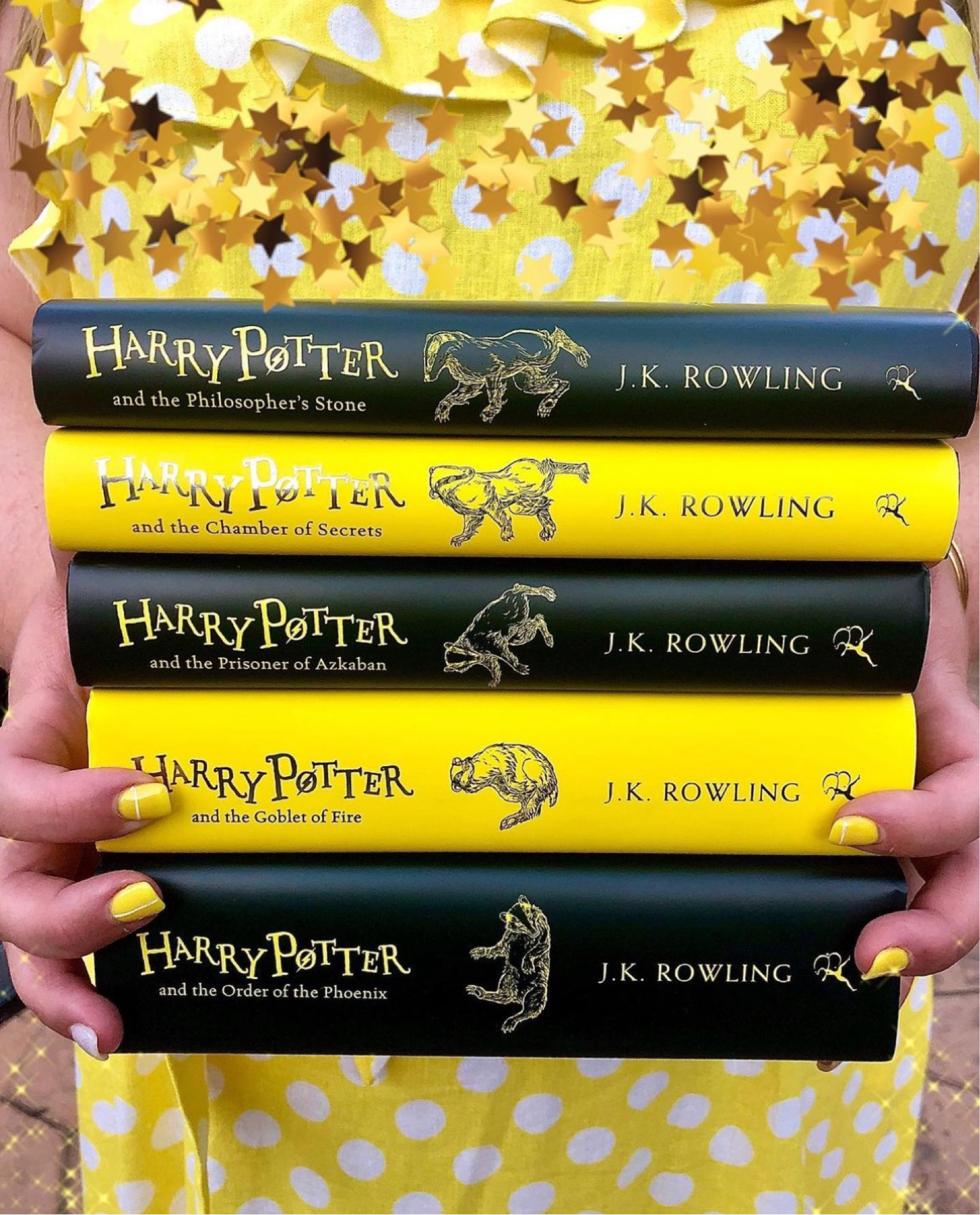 Harry Potter Books- House themed editions! 💛🖤 I loved collecting different covers of the books. These Hufflepuff covers are gorgeous  

#LTKfamily