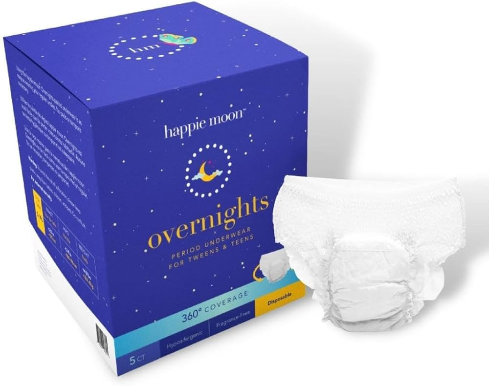 Overnight Period Underwear | 100% Cotton Covered Disposable Overnight for Tweens and Teens | Zero... | Amazon (US)