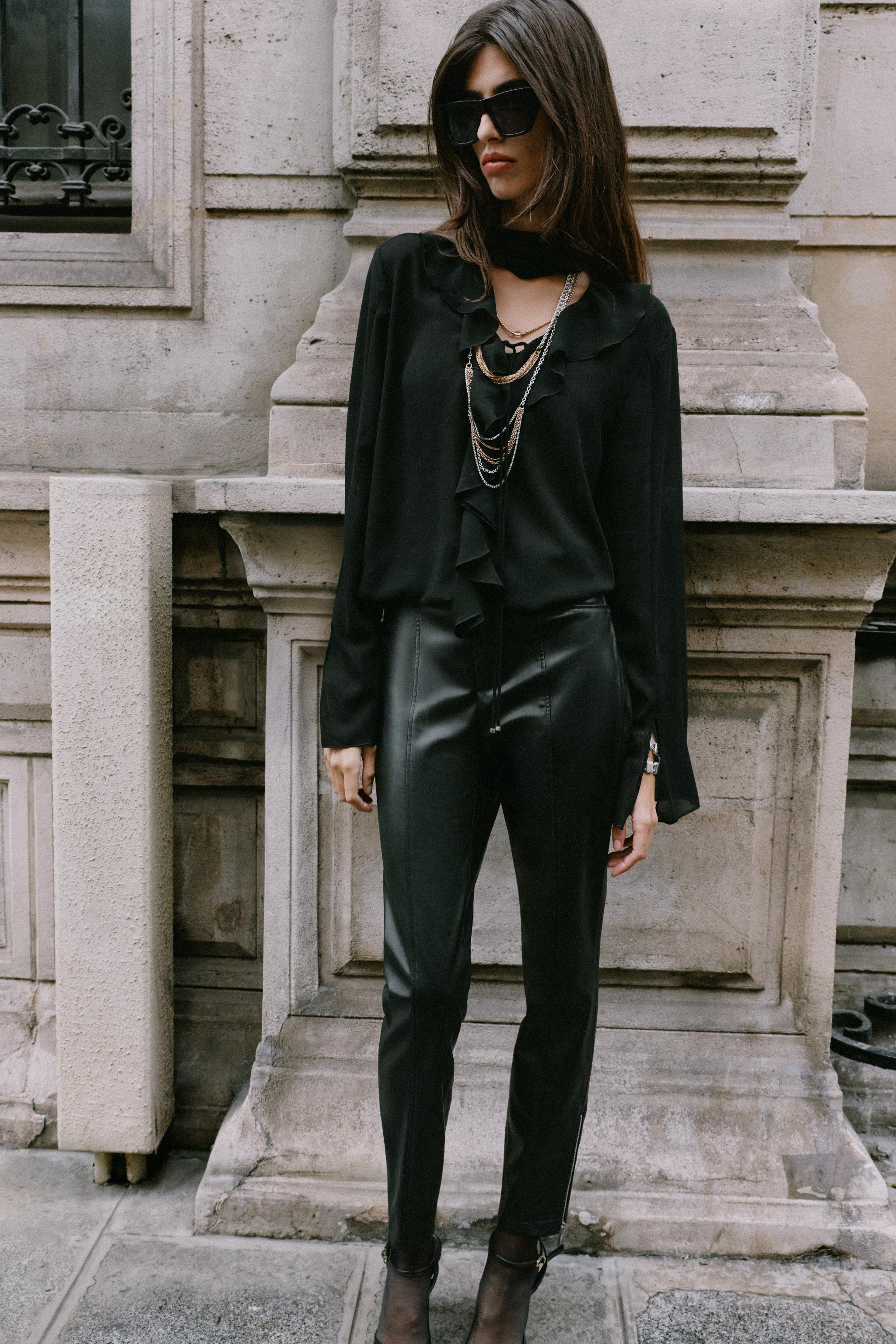 RUFFLE BOW BLOUSE | Zara US