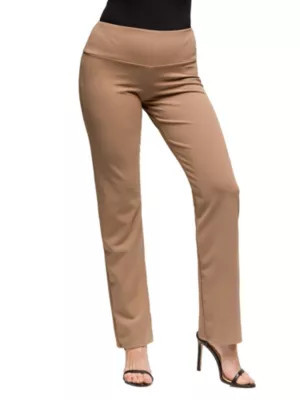 24seven Comfort Apparel Womens Stretch High Waist Dress Pants, Large | Belk